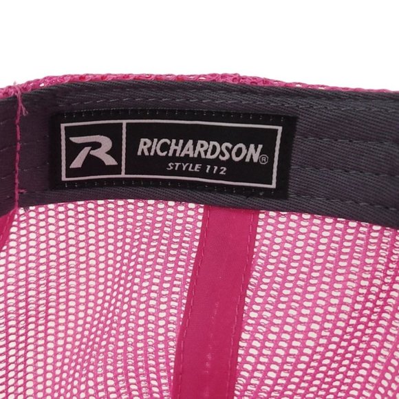 United Rentals Gray Pink Mesh Snapback Cap Trucker Baseball Hat Richardson NEW - Picture 12 of 12